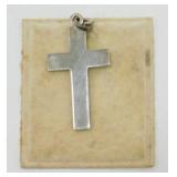 Sterling Silver Made in Denmark Cross Pendant -