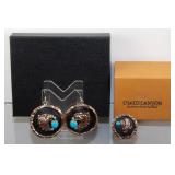 Chaco Canyon Running Bear 925 Copper & Turquoise