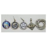 Group of 5 Sterling Silver Charms - 15.41 grams