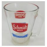 * Schmidt Beer Heavy Glass Smaller Pitcher -