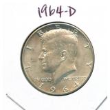 1964-D Kennedy Silver Half Dollar