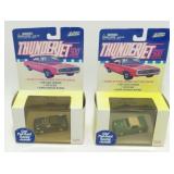 2 Johnny Lightning Thunderjet 500 Cars in Package
