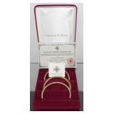 Jacqueline Kennedy Goldtone 8" Bangle Bracelets