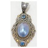 Sterling Silver and 18K Gold Pendant by Artisan