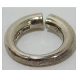 Sterling Silver Modernist Tension Style Ring,