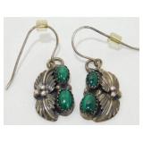 Sterling Silver Southwest Navajo Style Malachite