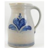 * 1992 Rowe Pottery Heart Pitcher Cambridge Salt