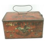 Antique Union Leader Tobacco Tin - 7-1/2' x 5' x