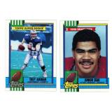 Pair of 1990 Topps Rookie Cards - Troy Aikman and