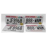 (2) 2017 Wisconsin License Plate Sets