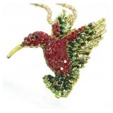 Betsey Johnson Hummingbird Rhinestone Pendant
