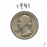 1941 Washington Silver Quarter