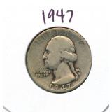 1947 Washington Silver Quarter