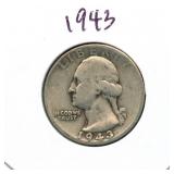 1943 Washington Silver Quarter