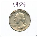 1954 Washington Silver Quarter