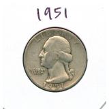 1951 Washington Silver Quarter