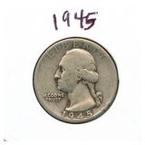 1945 Washington Silver Quarter