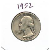 1952 Washington Silver Quarter