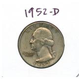 1952-D Washington Silver Quarter