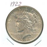 1922 Peace Silver Dollar