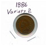 1886 Indian Head Cent - Variety 2