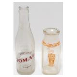 * Old Heavy Glass Tomah Bottling Works 7 oz Pop -