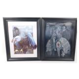 ** (2) 3-D Pictures in Frames - 18.5" x 14.5"