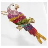 Betsey Johnson Parrot Macaw Bird Rhinestone