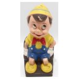 Vintage Play Pal Pinocchio Plastic Piggy Bank