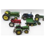 6 Ertl Metal Tractors