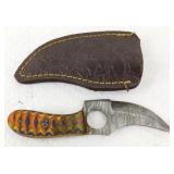 New Damascus Steel Texas Skinner Knife with