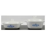* 2 Vintage Corning Ware Casserole Dishes with