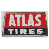 * Vintage Atlas Tires Metal Sign
