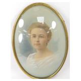 * Beautiful Victorian Lady Pastel in Bubble Glass