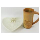 * Heart-Shaped Ceramic Dish, Mineral Point