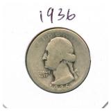 1936 Washington Silver Quarter