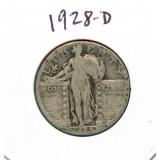 1928-D Standing Liberty Silver Quarter