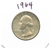 1964 Washington Silver Quarter