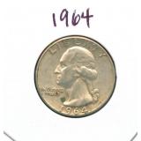 1964 Washington Silver Quarter