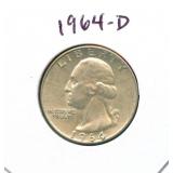 1964-D Washington Silver Quarter