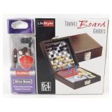 6-in-1 Set Travel Board Games and 1 Pair of