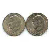 1972 & 1972-D U.S. Eisenhower Dollars