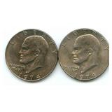 1974 & 1974-D U.S. Eisenhower Dollars