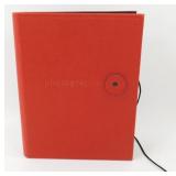 Red Binder Filled with Baseball Booklets and Old