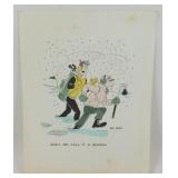 11"x14" Vintage Bill Davey Cartoon Print - 1974