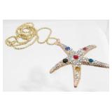 Betsey Johnson Starfish Rhinestone Pendant