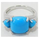 Sterling Silver Sleeping Beauty Ring - Size 8.25