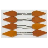 Bakelite Butterscotch Corn Cob Holders - 8 Total