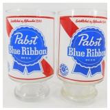 * Pair of Vintage Pabst Blue Ribbon 32-ounce Beer