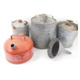 ** Vintage Galvanized Cans
